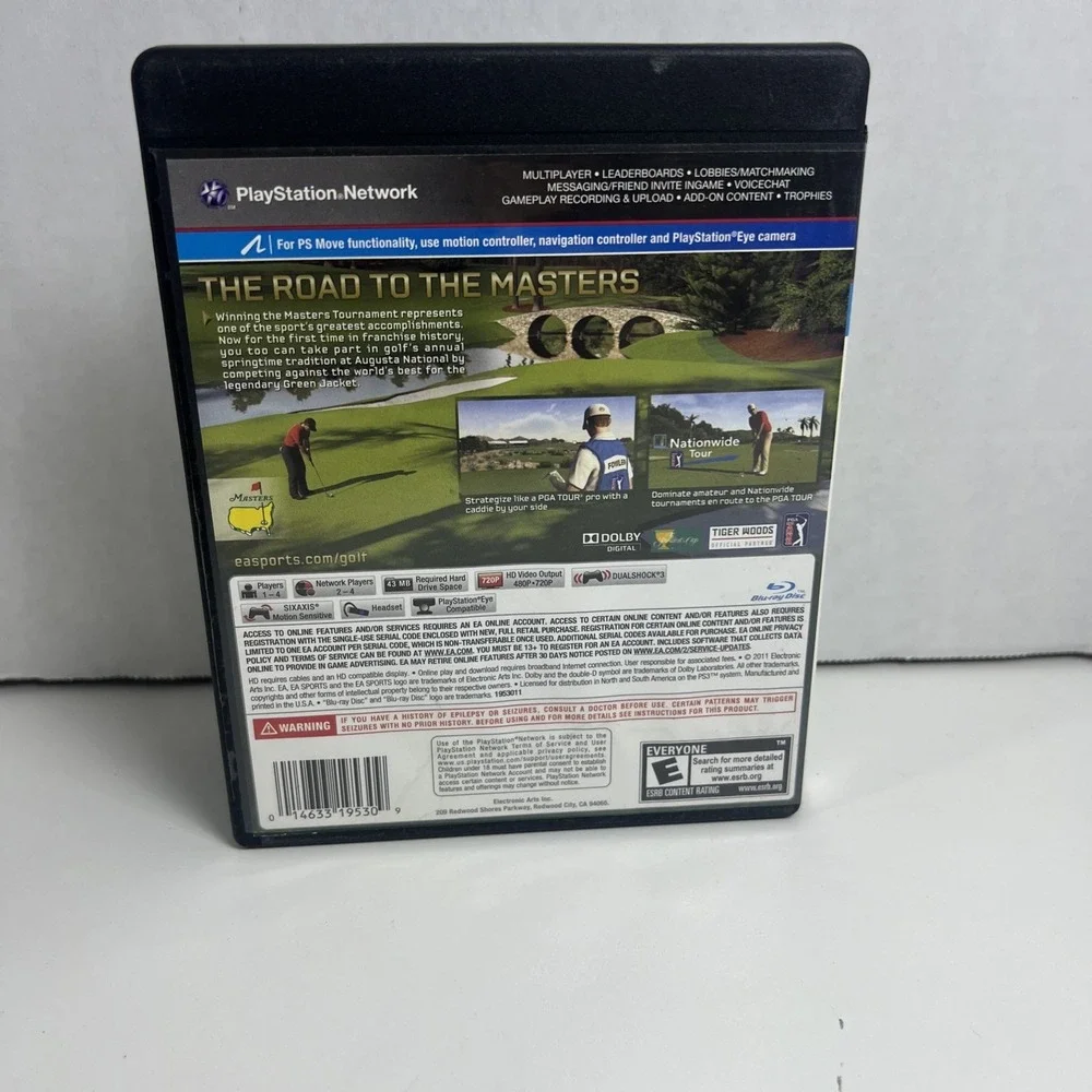 Tiger Woods PGA Tour 12 The Masters Sony PlayStation 3 PS3 EA Sports Golf Game